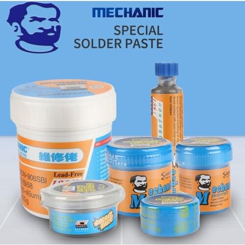MECHANIC LEAD-FREE Solder Flux Paste High/Low Temperature Soldering Tin Paste BGA PCB Soldering Rework Tools