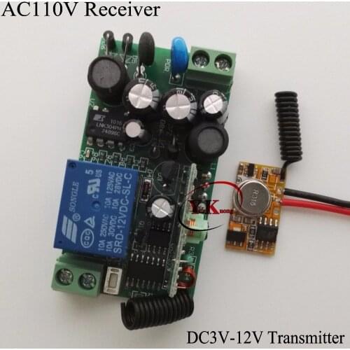 Micro Transmitter PCB can be wired Power ON Transmitting Remote DC3V 3.7V 4.5V 5V 6V 7.4V 9V 12V TX + AC110V 220V 240V 230V RX