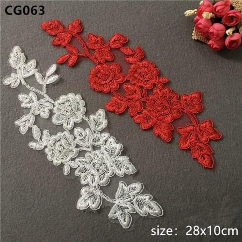 Fashion upscale European style embroidery applique headband wedding dress collar flower clothing accessories CG063