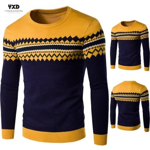 Men clothes Casual man pullover sweater men Autumn Tops mans sweaters jumper man Spliced knitted sweater Christmas mens clothing
