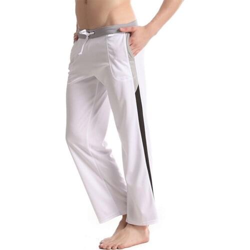 Mens Loose Soft Running Sportswear Pants Men Comfortable Pajama Low Waist Sports Trousers Fitness Gym Homewear