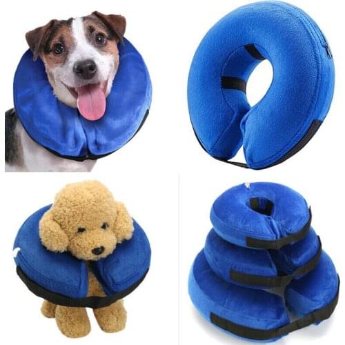 Inflatable Dog Cat Collars Comfy Cone Medical Neck Collars Anti Bite Lick Protector Soft E-Collar