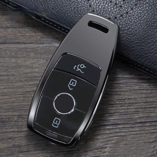 OUIO 1set High Quailty Zinc Alloy Car Key Cover Case Shell for Mercedes Benz W213 AMG 2017 2018 2019 E Class Accessories 2020