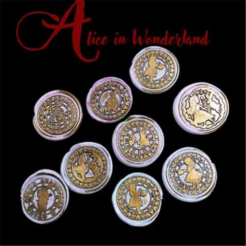 Alice In Wonderland Stamp Head Custom DIY Fairy Tale Heads Wax Seal Stamps Postage Journal Package Wedding Date Gifts Envelope