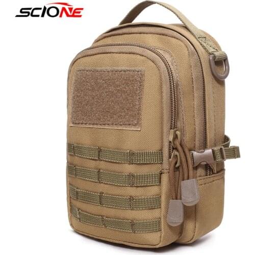 Fishing Bag Nylon Multifunctional Outdoor Waist Shoulder Bags Fishing Reel Lure Storage Bag Fishing Tackle Accessory X219G