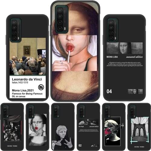 Art David Mona Lisa Case For Huawei Y7A Y9 Prime 2019 Case Silicone Funda For Huawei Y7 Prime 2018 Y7P Y7 Pro Y8S Y8P Cover Capa