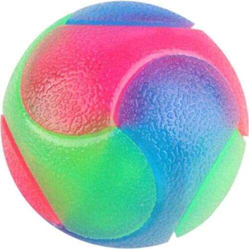 LED Light Up Dog Balls Flashing Elastic Ball Glowing Ball Dog Toy LED Molar Ball Pet Color Light Ball Interactive Toys Cats Dogs