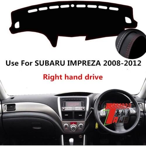 TAIJS Factory Anti UV Protective Leather Car Dashboard Cover For Subaru IMPREZA 2008 2009 2010 2011 2012 Right hand drive