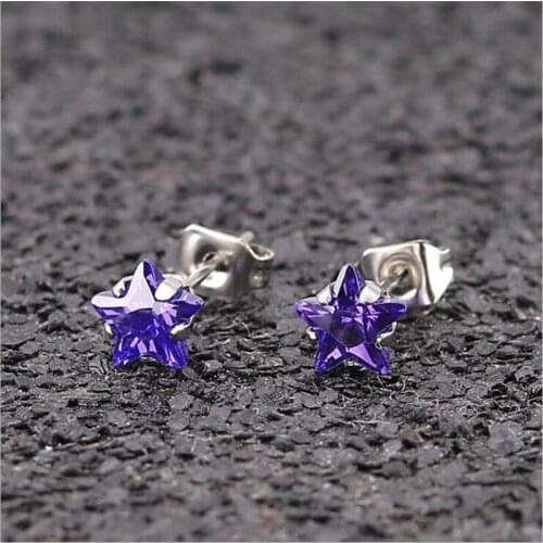 316 L Stainless Steel With 5mm Stars Stud Earrings Vacuum Plating No Fade Allergy Free Titanium Jewelry