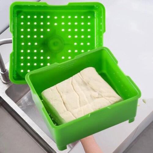 Tofu Press Mould Plastic 3-Laye Tofu Drain Box Homemade Tofu Mold Soybean Curd Tofu Making Mold Kitchen Cooking Tool