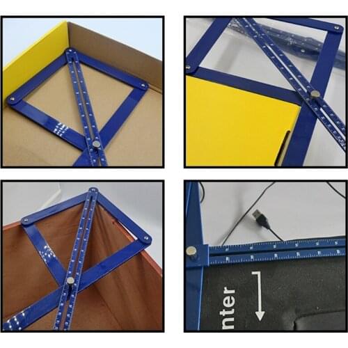 13MA Protractor Corner Angle Finder Square Ruler Miter Woodworking Model Craft Tool