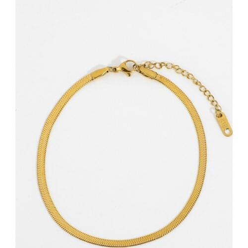 Jewelry Wholesale Anklet Stainless Steel Gold PVD Plated