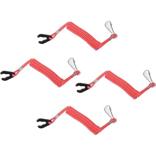 2PCS /4PCS Replacement for Yamaha Boat Outboard Engine Motor Kill Stop Switch Safety Tether Lanyard Cord Switch
