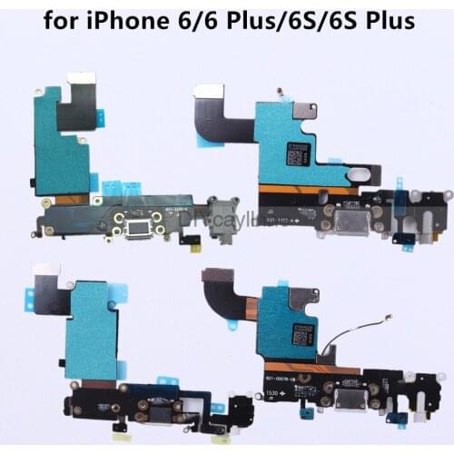 New Charger Dock for iPhone 6 6plus 6S 6S plus 4.7 5.5 USB Charge Charging Port Plug Flex Cable With Headphone Jack Mic Replacem