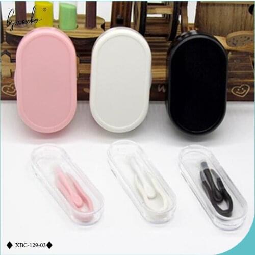 1 Set Mini Practical Inserter Remover ABS Contact Lenses Tweezers Suction Stick for Travel with Mirror Contact Lens Case
