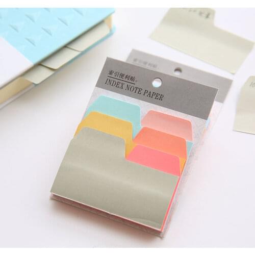 10 pcs/Lot Index note paper 6 color sticky notes Multi mini notepad Post memo Office accessories School supplies F188