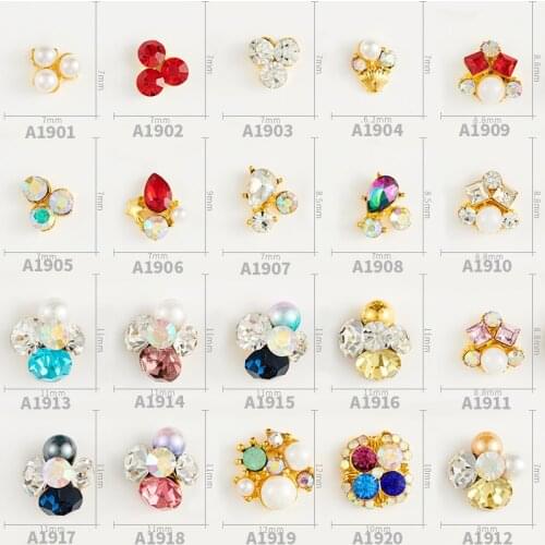 100pcs Nail jewelry handmade heap drill alloy nail diamond big diamond decorative alloy drill rhinestone nail drill wholesale,y