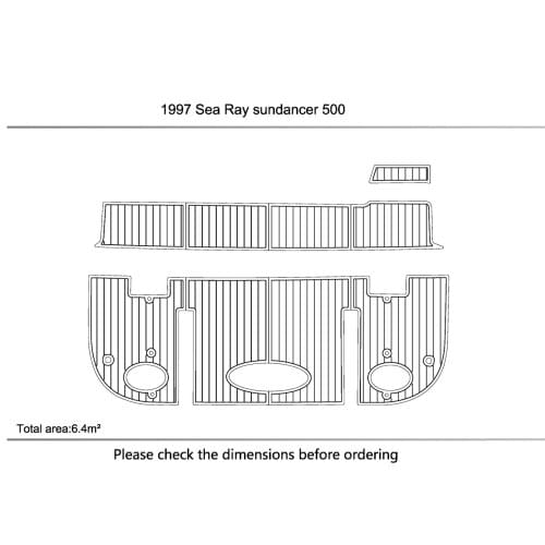 1997 Sea Ray sundancer 500 swimming platform Pads 1/4" 6mm EVA Teak Decking