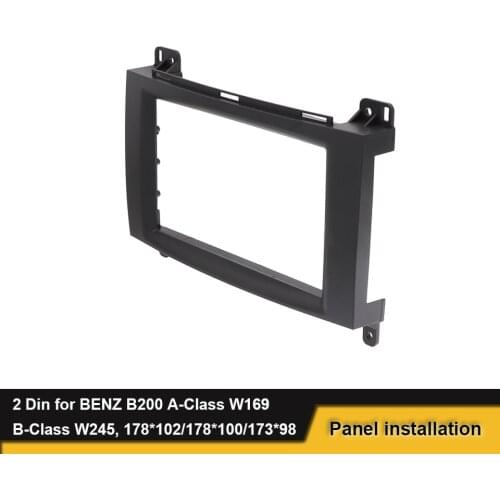 2 Din Car Radio Fascia For Mercedes BENZ B200 A-Class W169 B-Class W245 DVD Stereo Frame Panel Dash Installation Bezel Trim Kit