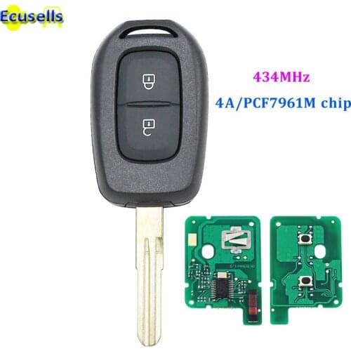 2 button Remote key 434MHZ with 4A PCF7961M chip for Renault Sandero Dacia Logan Lodgy Dokker Duster