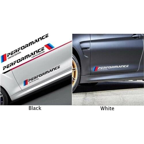 2pcs Car Styling Stickers M Performance Limited Edition Auto Side Door Decals Black And White Available In Two Colors