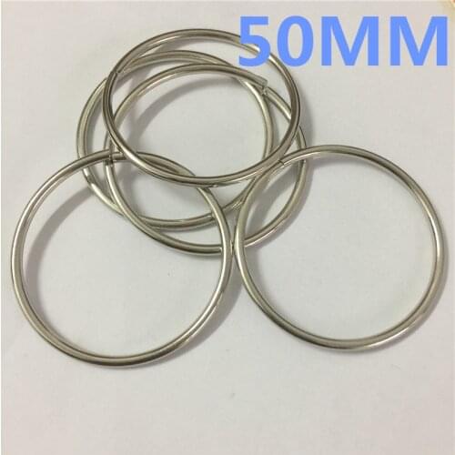 2017 50pcs Silver Metal O ring buckles garment Accessories DIY Needlework Luggage Sewing handmade Bag purse manual buttons 50mm