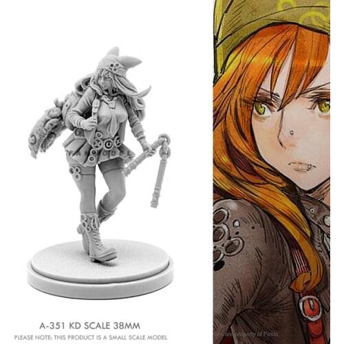 38mm Resin model kits DIY toy Beauty Soldier self-assembled A-351
