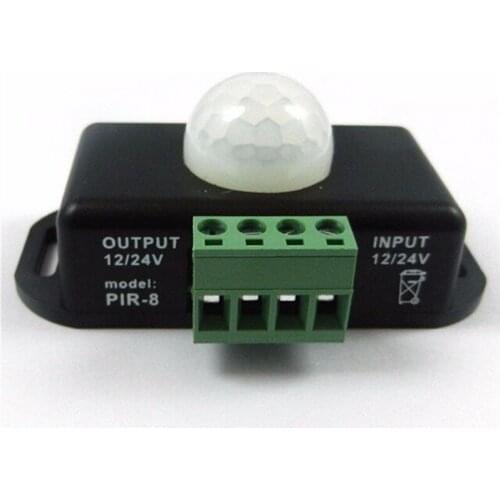 DC 12V-24V Automatic 8A Infrared PIR Motion Sensor Switch for LED Light Infrared 120 Degrees Motion Sensor Detector Dropshipping