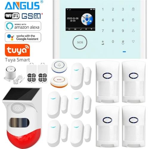 Angus Wireless Wifi Home Alarm GSM APP Control Burglar Alarm System For Home Security Alarm