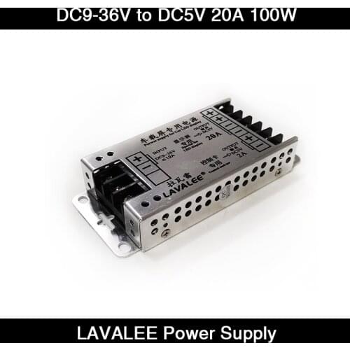 HD LAVALEE ASD-12D5N20A100DT Input Voltage DC9~36V To DC 5V 20A 100W Vehicle LED Display Power Supply non-isolated