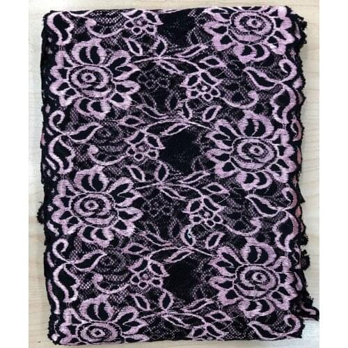 10Yards Nylon Vintage Stretch Lace Trim Black Pink Brown Elastic Lace Fabric DIY Headwear Bra Panties Sewing Accessories