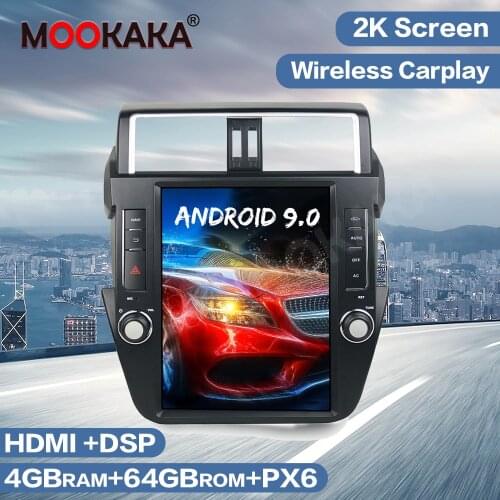 Tesla Style Android 9 64G Car Head Unit GPS Navigation For Toyota Land Cruiser 150 LC150 Auto Radio Stereo Multimedia Player PX6