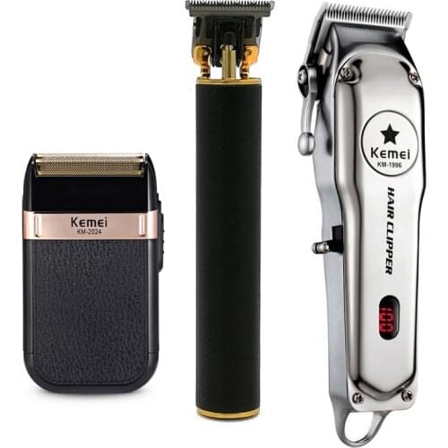KM-2024/1996/1971B Kemei All Metal Professional Electric Hair Clipper Rechargeable Hair Trimmer Haircut Shaving Machine