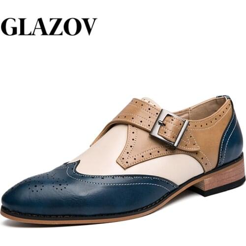 Men Shoes Oxfords Men Casual Dress Shoes Patchwork Tassel Cow Split Leather Party Shoes Groom Wedding Outfit Gentleman British