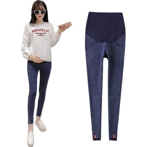 Slim fit maternity jeans jeans for pregnant elastic waist spring and autumn maternity pants ropa embarazada maternity clothes
