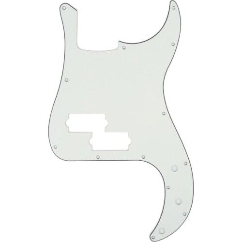 Musiclily 13 Hole P Bass Pickguard for Fender American/ Mexican Standard Precision Bass, 3Ply Parchment