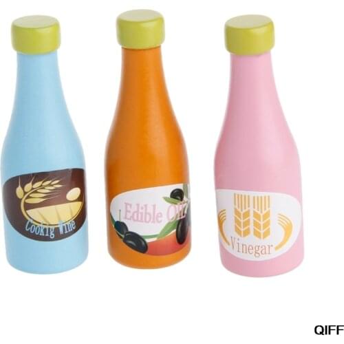 Drop Ship&Wholesale 3pcs Kids Pretend Role Play Kitchen Fruit Food Wooden Toy Cutting Set Child Gift May06