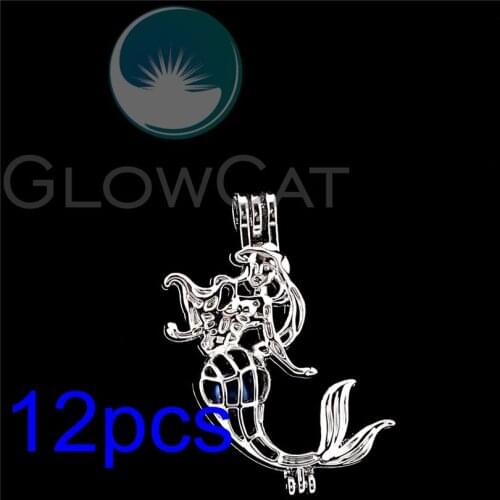 Mermaid Pearl Cage Essential Oil Diffuser Beads Cage Locket Pendant For Oyster 12x R-K1166