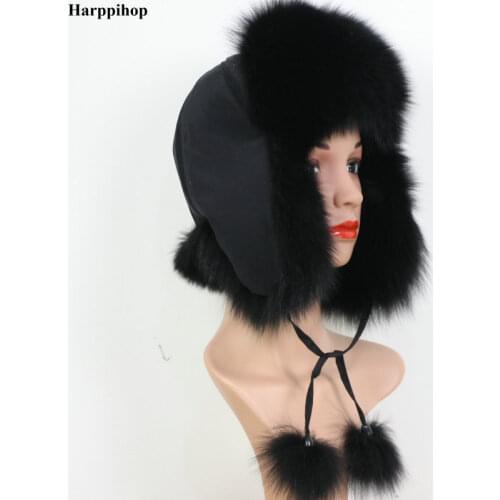 2019 100% fashion new style winter Russian natural real fox fur hat hot sale women warm good quality genuine real fox fur cap