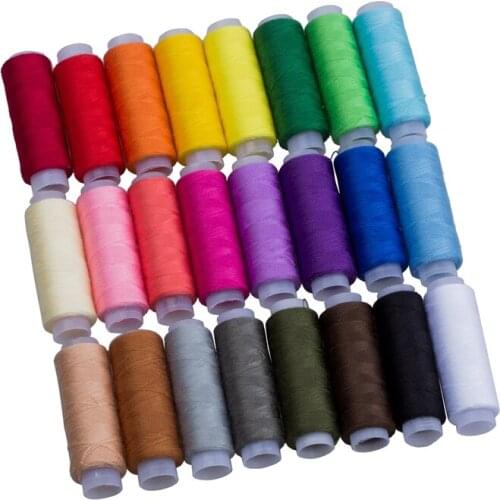 24 Assorted Colors Polyester Sewing Thread-Pack of 24
