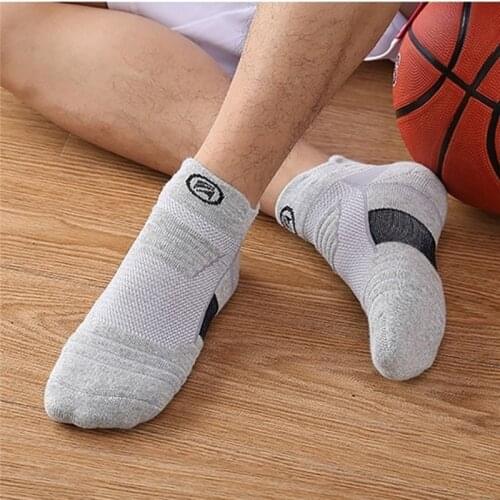 Thick Basketball Socks Men Sports Towel Ankle Terry Winter Warm Men Large Size Cotton Blend Short Men White Ankle Socks