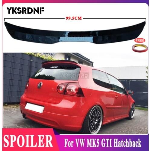 YKSRDNF For VW MK5 GTI Hatchback Spoiler High Quality ABS Plastic Gloosy Black Car Tail Wing Decoration Rear Roof Lip Spoiler