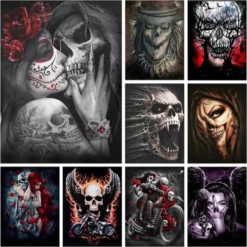 Funny Canvas Skeleton Ghost Mask Art Mural Wall Picture HD Print Graffiti Art Mural Art Picture on Canvas Home Decoration