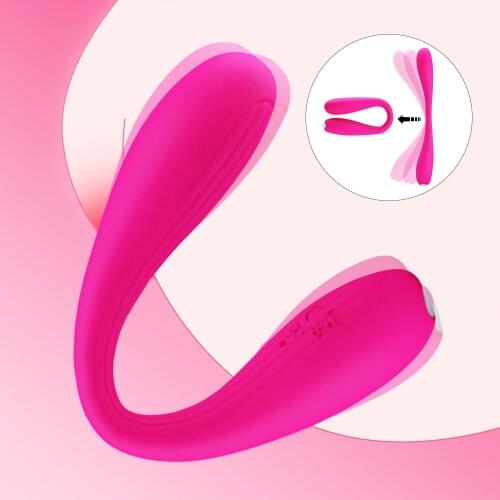 Dual Motor Vibrator For Women Clitoris Stimulator USB Rechargeable Bendable U Type Vibrator Adult Sex Toys for Women Sex Shop