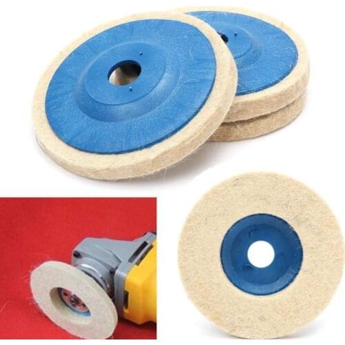 1pc 4" Felt Wool Buffing Angle Grinder Wheel Felt Polishing Disc Pad 1cm*8mm*16mm