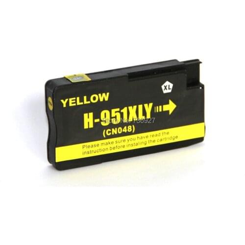 1 Yellow Compatible ink Cartridge For hp951 951xl, for Officejet Pro 8100 8600 251dw 276dw 8630 8650 8610 8620 8660 printer
