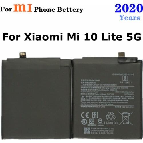 100% Original Capacity Battery For Xiaomi Mi 10 Lite 5G Mi10 Lite Phone Battery 4160mAh