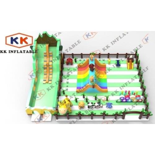 2016 New Amusement Park Slide Inflatable Fun City Kids Playground