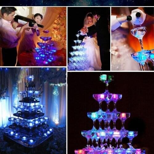 240pcs Christmas decoration Flash LED Ice Cube block Water-Actived Led Lamp Bar LED supplies Crystal Water Sensor