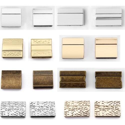 3 Sets 20*3mm Hole Flat Magnetic Clasp for up to 10mm 20mm Flat Leather Cord